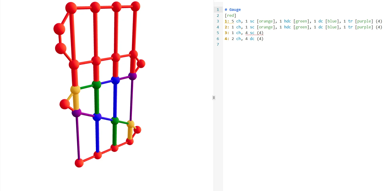 Yarnify3d project screenshot: A revolutionary platform for crocheters to design, visualize, and share patterns in 3D. Built with a custom graphics engine.